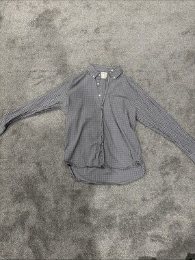 Billy Reid Black & White Gingham Button-Down Shirt
